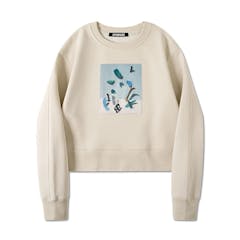 【Lサイズ】SPOONYARD×INA JANG:WOMENS ʼDISCOʼ PRINT CROP SWEATSHIRT